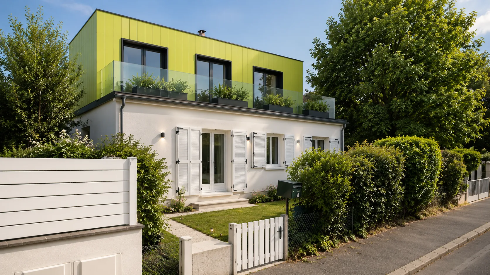 Surélévation d'une maison contemporaine