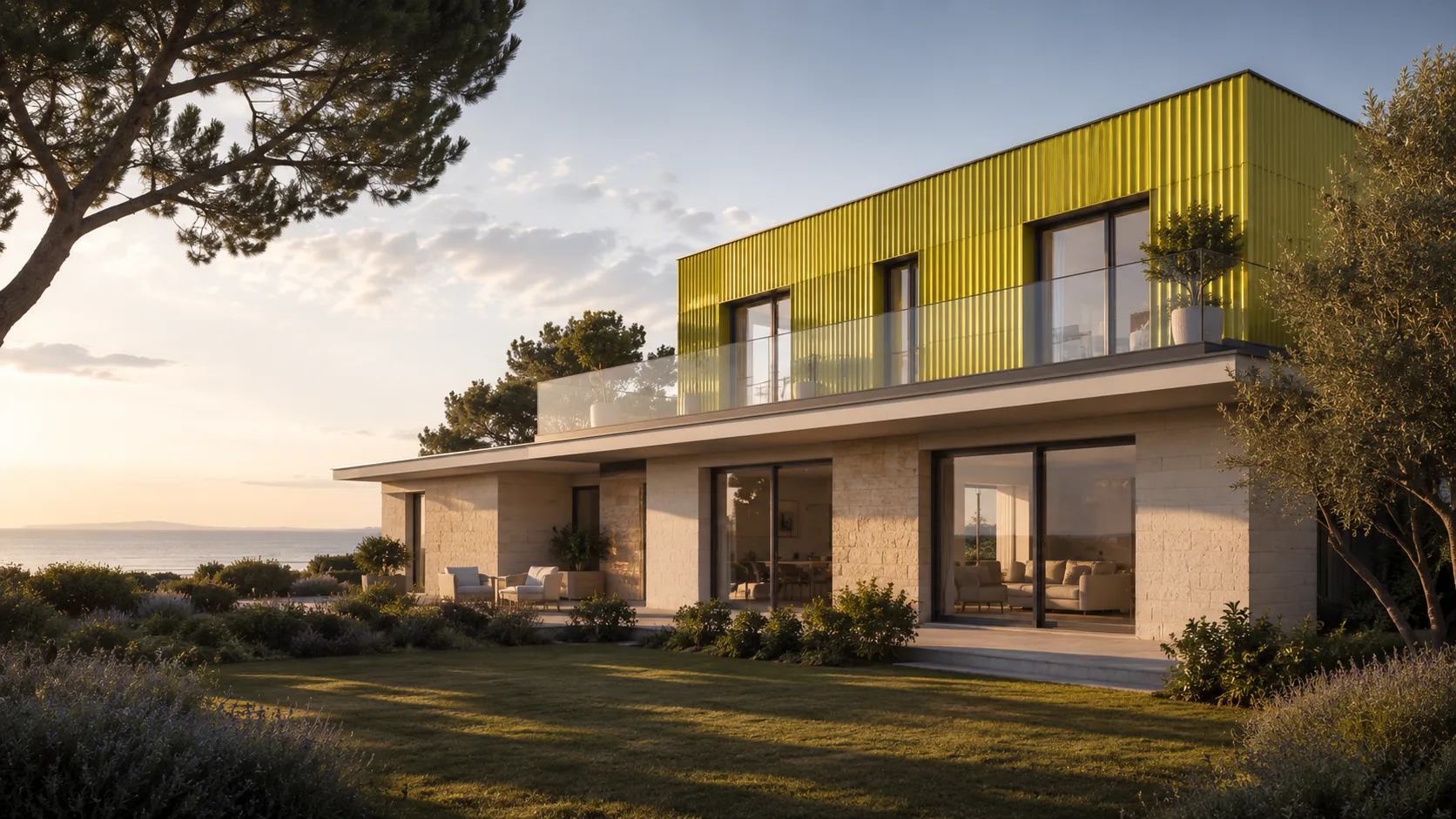 Surélévation villa cubique